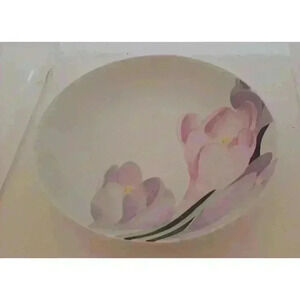 Mikasa Fine China Porcelain Vogue Salad Bowl Plate Floral Purple Black‎ White